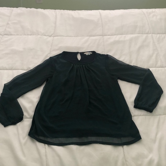 Boden Tops - Boden sheer sleeves lightweight long sleeve shirt